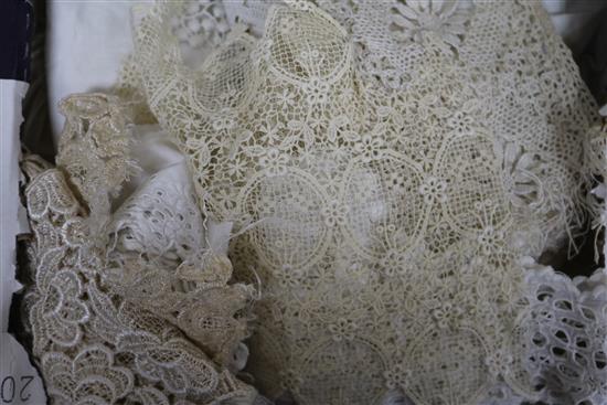 Two boxes of lace